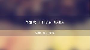 Modèle ppt de style iOS de fond brumeux translucide minimaliste