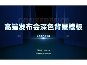 Wysokiej klasy szablon ppt podsumowującego roczny raport na poziomie konferencji