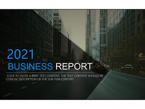 Basit geometrik Avrupa ve Amerikan tarzı özet raporu iş genel ppt şablonu