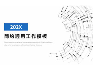Kreatywny labirynt mapa główna minimalistyczny płaski biznes niebieski raport podsumowujący uniwersalny szablon ppt