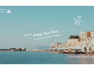 新鮮な文学ファンの海辺のテーマpptテンプレート