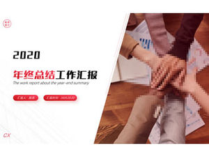 Template ringkasan ppt umum bisnis vitalitas merah yang meriah