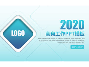 Küçük taze mavi yuvarlak dikdörtgen geometrik tarzı çalışma özeti raporu iş genel ppt şablonu