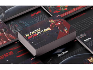 รายงานสรุปสไตล์เกมภาพยนตร์ Marvel เทมเพลต PPT ทั่วไป