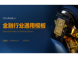 Sarı ve mavi basit atmosferik finans sektörü özet raporu genel ppt şablonu