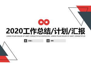 Triangolo linea geometrica stile piano di riepilogo aziendale creativo rapporto modello ppt generale