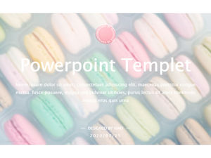 Modelo ppt de tema de sobremesa de cor pastel Macaron