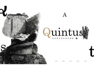 Modelo de ppt geral de negócios de estilo europeu e americano de silhueta preta e branca sofisticada