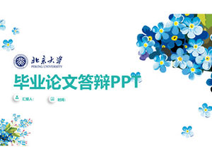 Acuarela pétalos pequeños frescos tesis de graduación defensa general ppt template