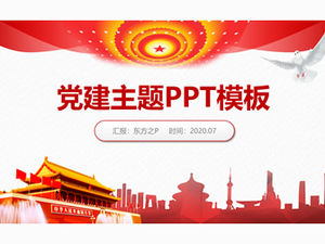 Plantilla ppt general de informe de trabajo del partido y el gobierno simple y práctico