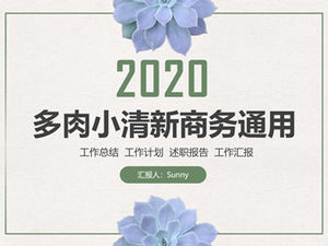 Soczysty płaski prosty mały świeży raport biznesowy ogólny szablon ppt