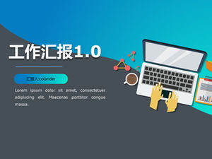 Modelo de relatório de trabalho de negócios estilo geométrico fluido de desenho vetorial