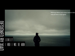 Loneliness and desolation theme ppt template