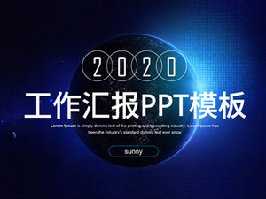 خلفية الكوكب بسيط تكنولوجيا الرياح تقرير عمل قالب ppt