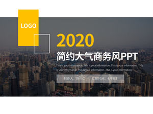 Template ppt umum bisnis gaya geometris atmosfer sederhana