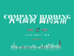 Atmosferik iş ppt şablonu teklif mavi headhunting danışmanlık sanayi şirketi teklif