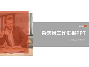 Semplice modello di rapporto di lavoro in stile rivista ppt