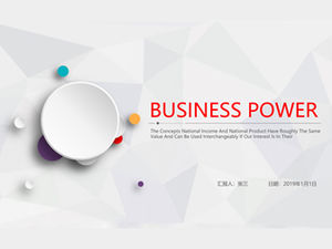 Elegancki szary niski trójkąt tło kreatywny okrągły mikro trójwymiarowy szablon raportu pracy ppt