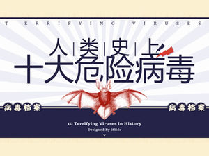 Os dez principais vírus perigosos na história humana infográfico modelo de ppt