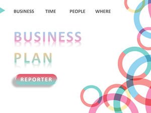 Colorful circle simple vitality business work plan ppt template