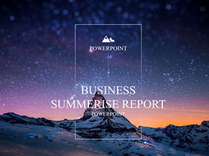 พื้นหลังท้องฟ้าเต็มไปด้วยดวงดาวที่สวยงามเทมเพลต ppt สไตล์นิตยสารที่เรียบง่าย