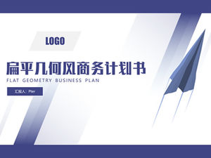 Modelo ppt de plano de projeto de vento geométrico gradiente