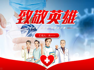 Hołd dla zjednoczonych bohaterów w walce z epidemią szablon ppt