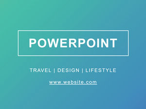 Blauer grüner Farbverlauf kleine frische minimalistische Atmosphäre europäische und amerikanische Artarbeitsbericht ppt Vorlage