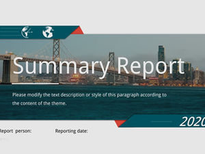 幾何学的なスタイルと雰囲気ヨーロッパとアメリカのシンプルなビジネスワークレポートpptテンプレート