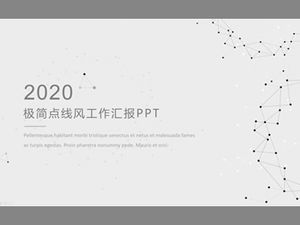 우아한 회색 미니멀 도트 라인 스타일 비즈니스 작업 보고서 PPT 템플릿