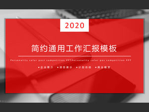 Modèle ppt universel plat translucide créatif simple entreprise rouge et noir