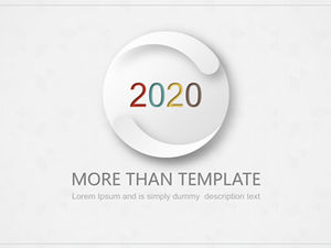 Elegante fondo gris exquisita plantilla ppt de informe de trabajo tridimensional micro