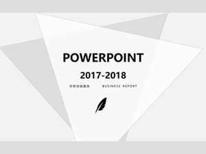 جو بسيط وأنيق على غرار هندسي نهاية العام تقرير العمل قالب باور بوينت