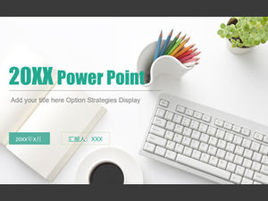 多套圖形和文本圖表排版方案，大氣和實用的業務摘要報告通用ppt模板