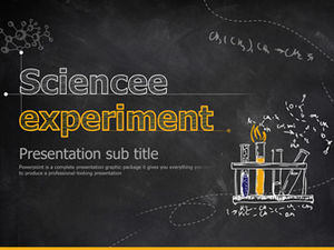 칠판 배경 분필 손으로 그린 ​​생의학 화학 테마 논문 방어 일반 PPT 템플릿