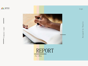 Simple style fashion small fresh product launch conference business summary report ppt template