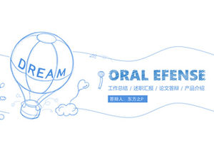 Semplici linee dipinte a mano modello creativo tesi difesa ppt