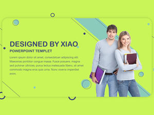 Lebendige und bunte kleine frische geometrische Karte Windschuljahreszeitthema ppt Vorlage