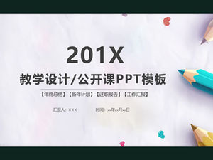 Papierowe tło proste i świeże nauczanie projektowania kursów szablon ppt