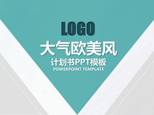 Dört renkli düz atmosfer Avrupa ve Amerikan tarzı iş planı ppt şablonu