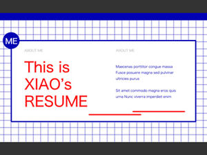 優雅正式的商務作風個人簡歷ppt模板