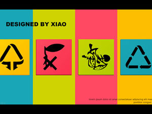 Farbe perfekt einfache und praktische Müllklassifizierung Thema ppt Vorlage