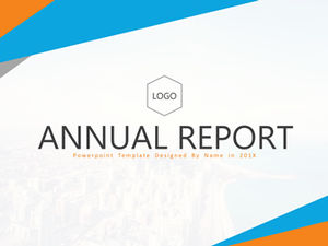 彩色几何风格简约时尚商务工作报告ppt模板