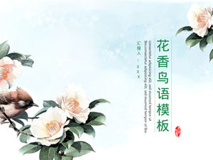 Birds and Flowers-Flowers, Birds, Plants, Fresh and Literary Style PPT Templates