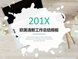 Tinte Punktspritzen kreative einfache frische Art Business Universal Ppt Vorlage