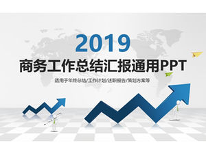 Elegante graue Hintergrundgeschäftsblaue Farbanpassungsarbeitszusammenfassungsbericht allgemeine ppt Vorlage