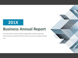 Vizualizare stereo linii grafice geometrice simplu albastru plat șablon universal ppt de afaceri