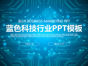 Latar belakang papan sirkuit biru teknologi angin pekerja teknologi ringkasan laporan kerja template ppt