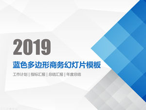 Eleganckie szare niskie wielokątne tło klasyczny niebieski super wielofunkcyjny wykwintny szablon ppt