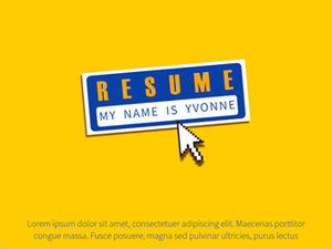 Template resume ppt yang khas dan kuat secara visual